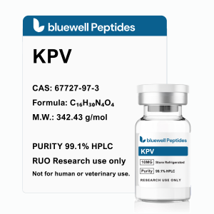 Explore KPV 10mg peptide product specifications, research information, purity testing, and available laboratory documentation. Discover product details and research resources from Bluewell Peptides.